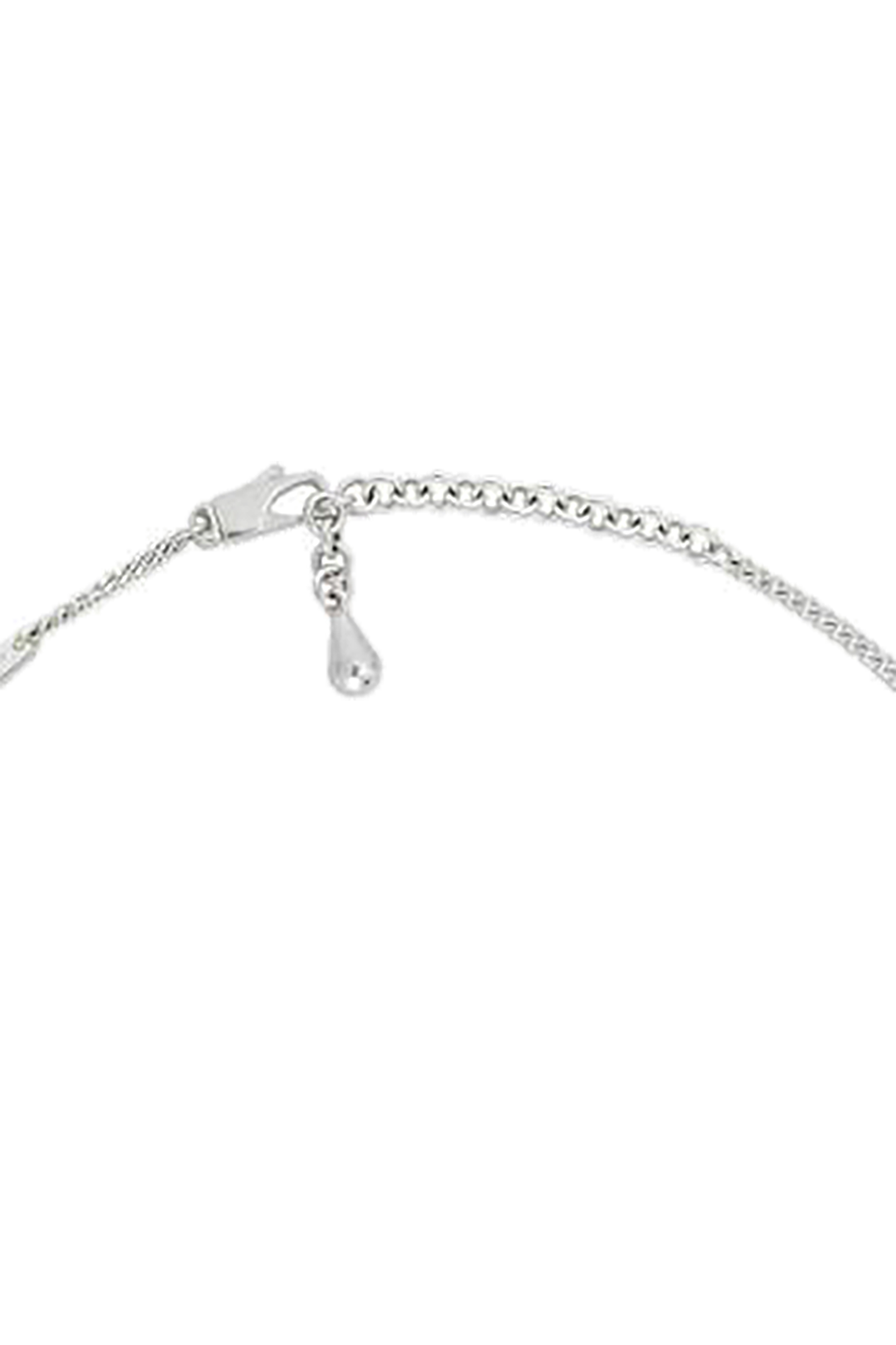 Gucci Silver necklace with logo-shaped pendant | Men's